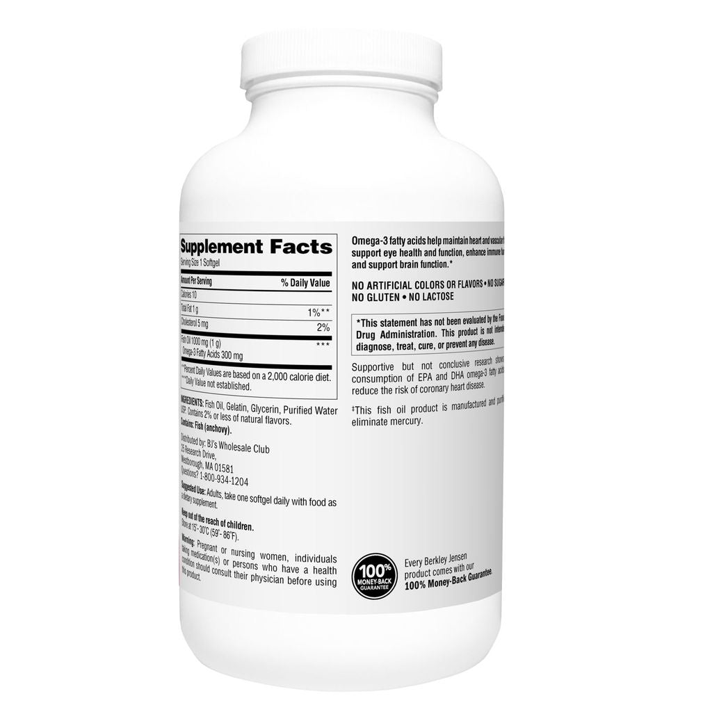 Berkley Jensen Fish Oil 1000 Mg 300 ct soft gels price in bangladesh