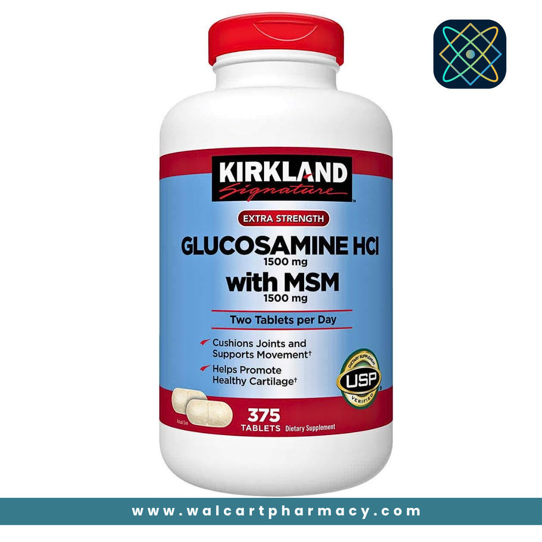 Kirkland Signature Extra Strength Glucosamine HCI 1500mg With MSM 1500 mg 375 Tab