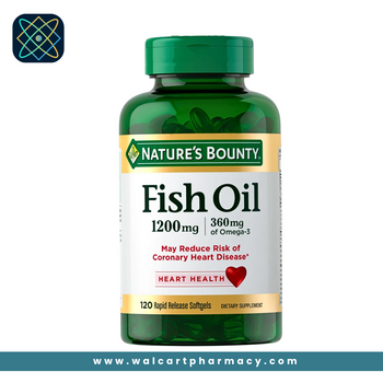 Nature's Bounty Fish Oil 1200mg, 360mg Omega 3, 120 Softgel