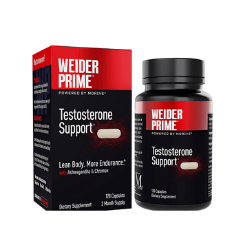 Weider Prime Testosterone Supplement for Men, 120 Capsules