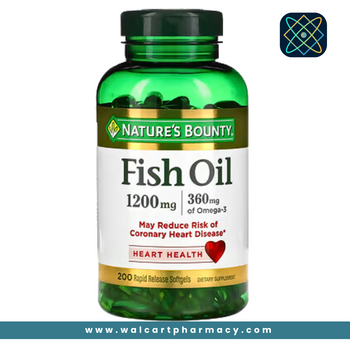 Nature's Bounty Fish Oil 1200mg, 360mg Omega 3, 200 Softgel