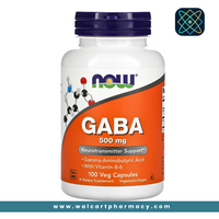 NOW Gaba 500 mg 100 Veg Capsules
