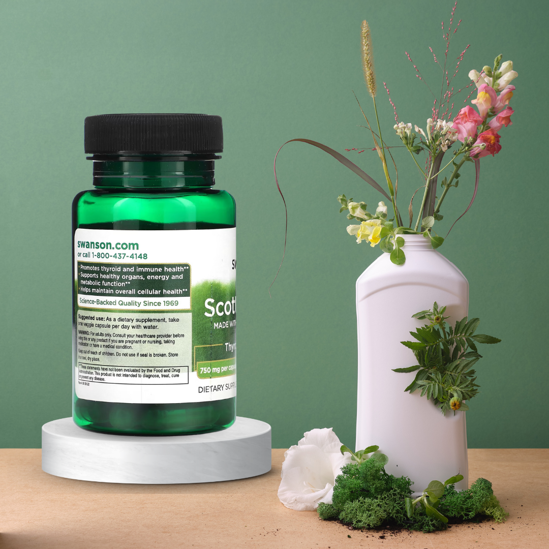 Swanson, Scottish Kelp, Made With Organic Sea Kelp, 750 mg, 30 Veggie Capsules