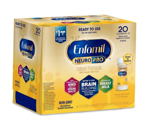Enfamil NeuroPro GMO-Free Liquid Baby Formula , 8 Fl Oz Bottles, 6 count