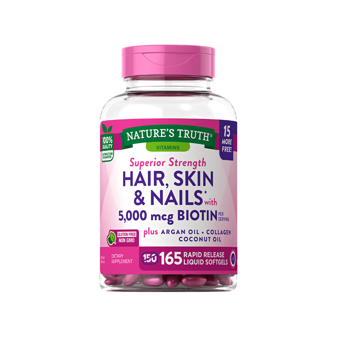 Nature’s Truth Hair, Skin & Nails 5000mcg Biotin Plus Collagen 165 Softgel