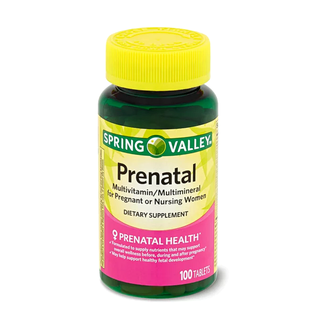 Spring Valley Prenatal, Multivitamins/Multi Minerals for pregnant & nursing women, 100 Tablets