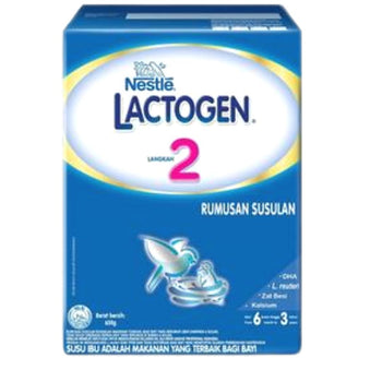 Nestle Lactogen 2 Baby Follow-up Milk (6 month to 3 years) - 650g (Imported From Malaysia)