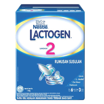 Nestle Lactogen 2 Rumusan Susulan Baby Milk Follow-up Formula (6m to 3y) - 1300g (Imported From Malaysia)