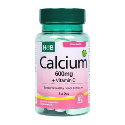 H&B Calcium with Vitamin D 600mg 60 Capsules