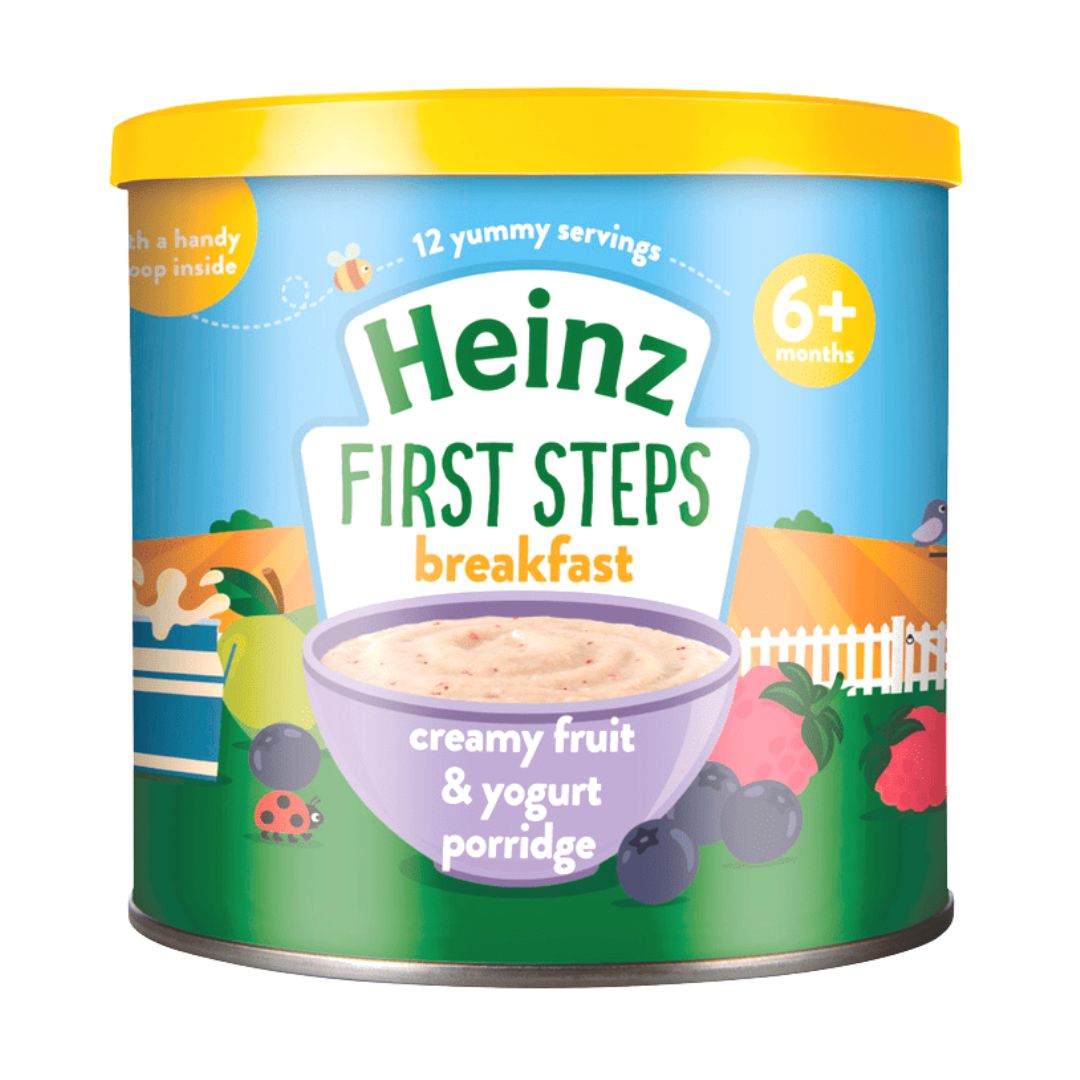 Heinz First Steps Breakfast Creamy Fruit & Yogurt Porridge 6+m - 240g (UK)