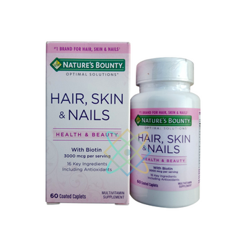 Nature's Bounty Hair Skin & Nails 3000mcg 60 Caplets