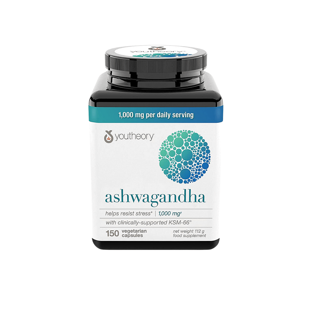 Youtheory Ashwagandha 1000mg Capsules 150 Count
